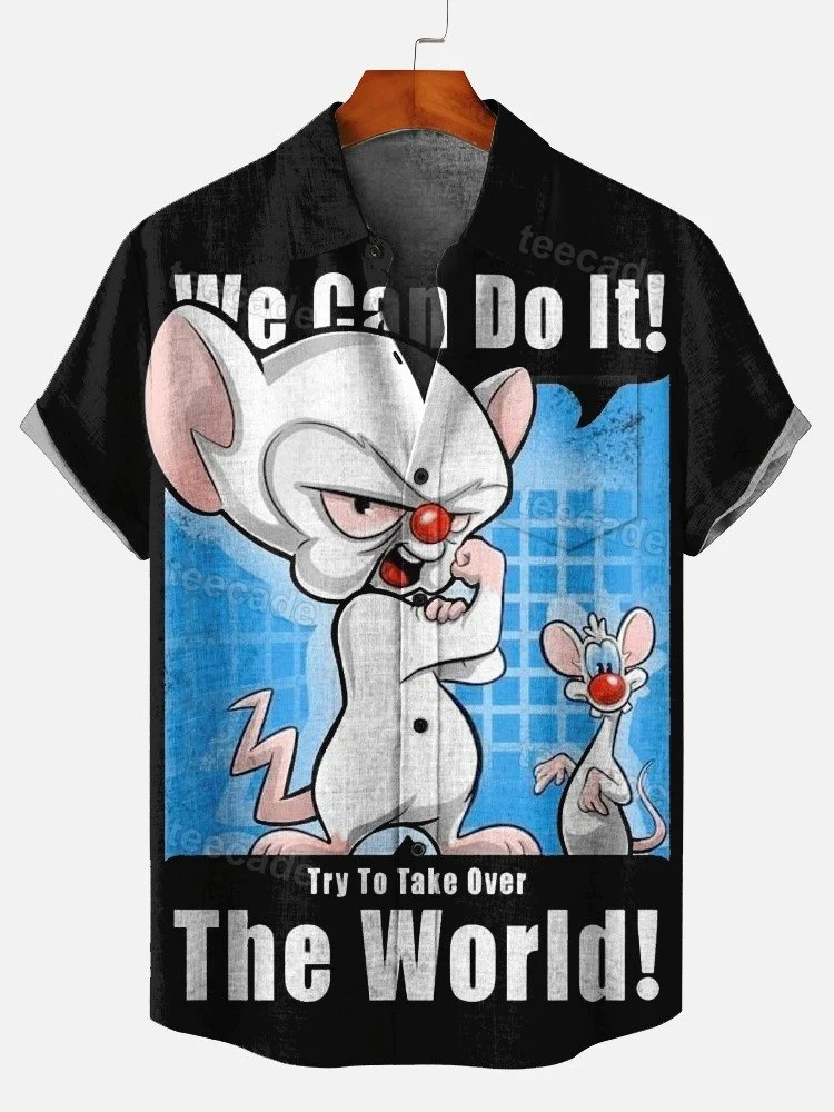 Teecade Teecade Anime Mouse The World Art Print Shirt