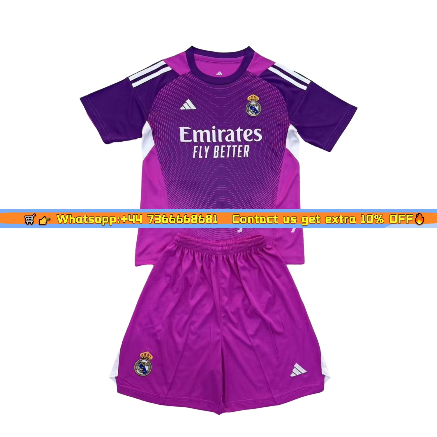 Real Madrid 25-26 Purple Goalkeeper Kids Kit