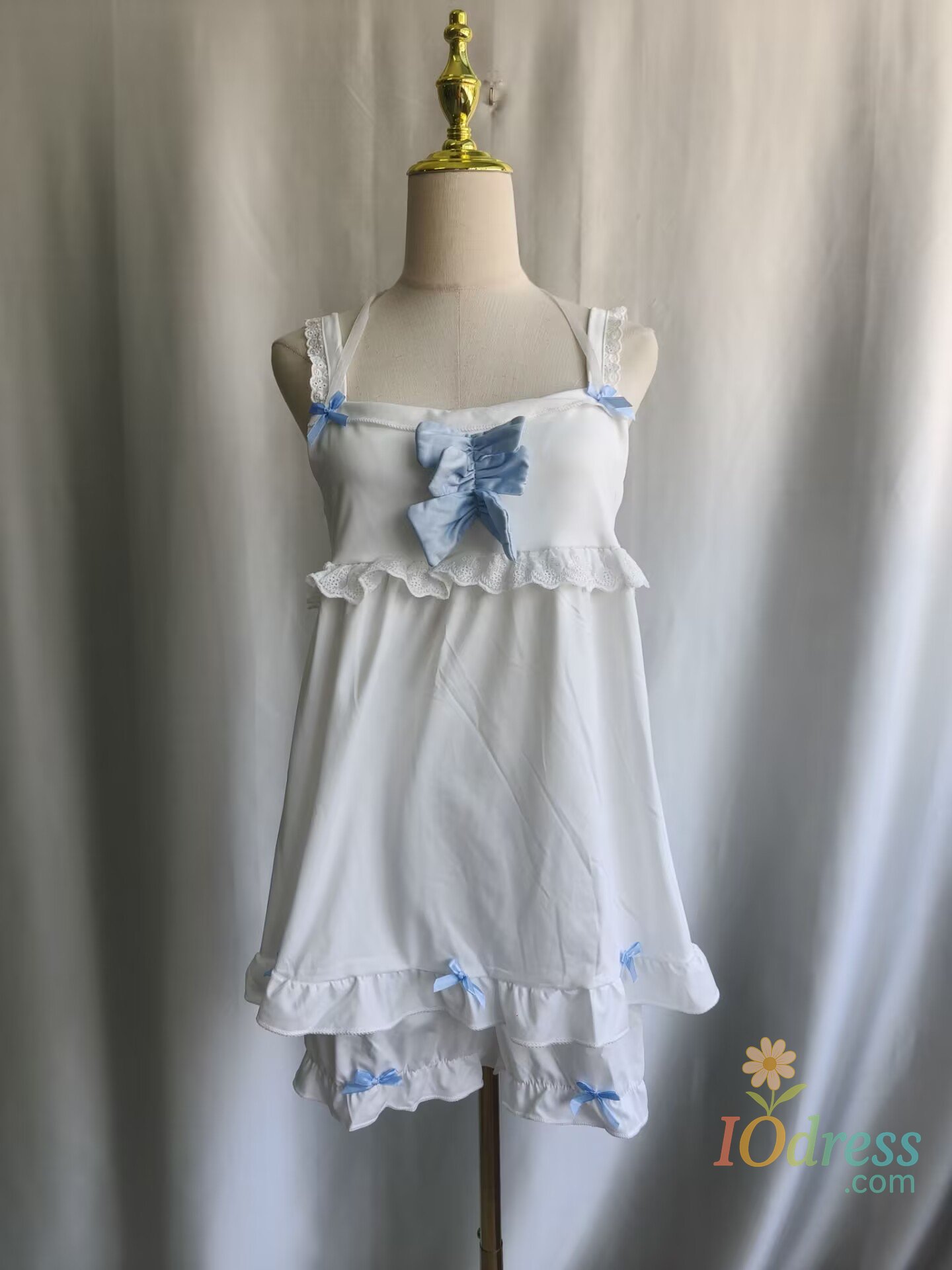 IO Dress Japanese Soft Girl Strappy Bow Sling Top Shorts Two Piece Set Cotton Pajamas Women's Lolita Sleepwear 2025 New Summer