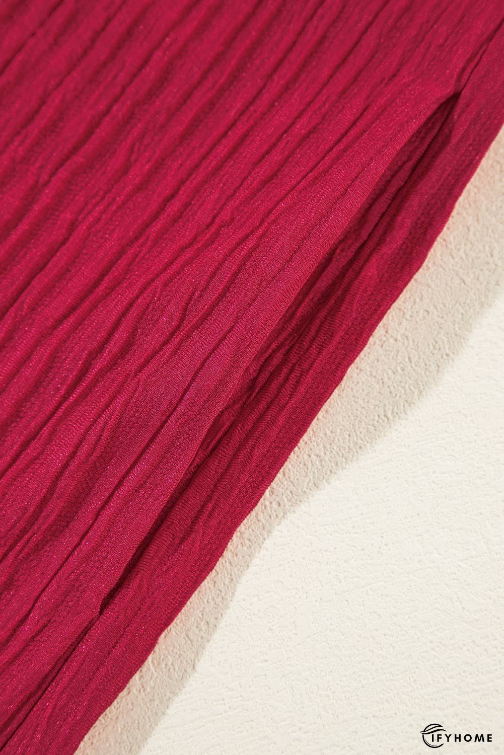 Textured Ruffled Trim V Neck Loose Fit Mini Dress | IFYHOME