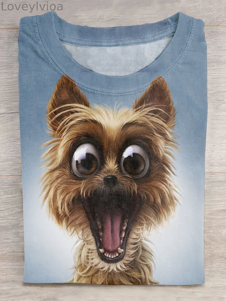 Funny Dog Art Print T-shirt
