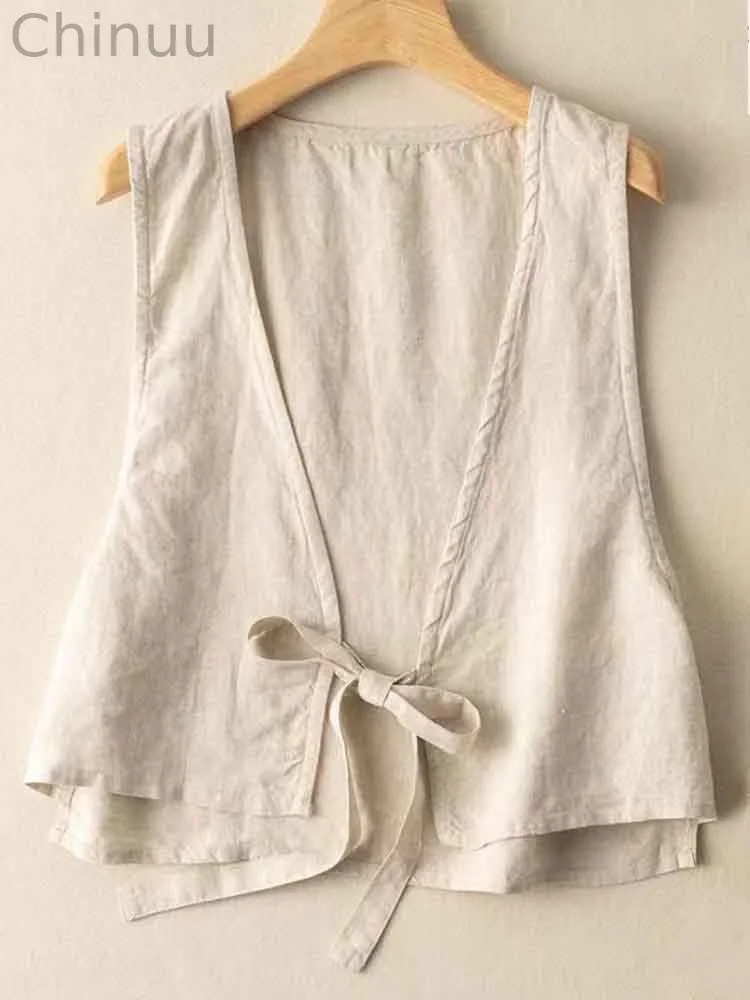 Women's Simple Versatile Linen Blend Casual Vest