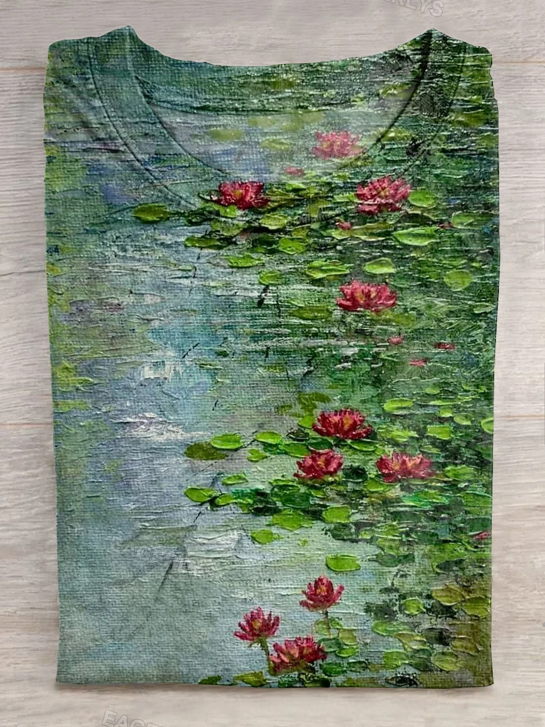 3D Oil Painting Flower Art Print Casual Short Sleeve T-shirt Eagerlys