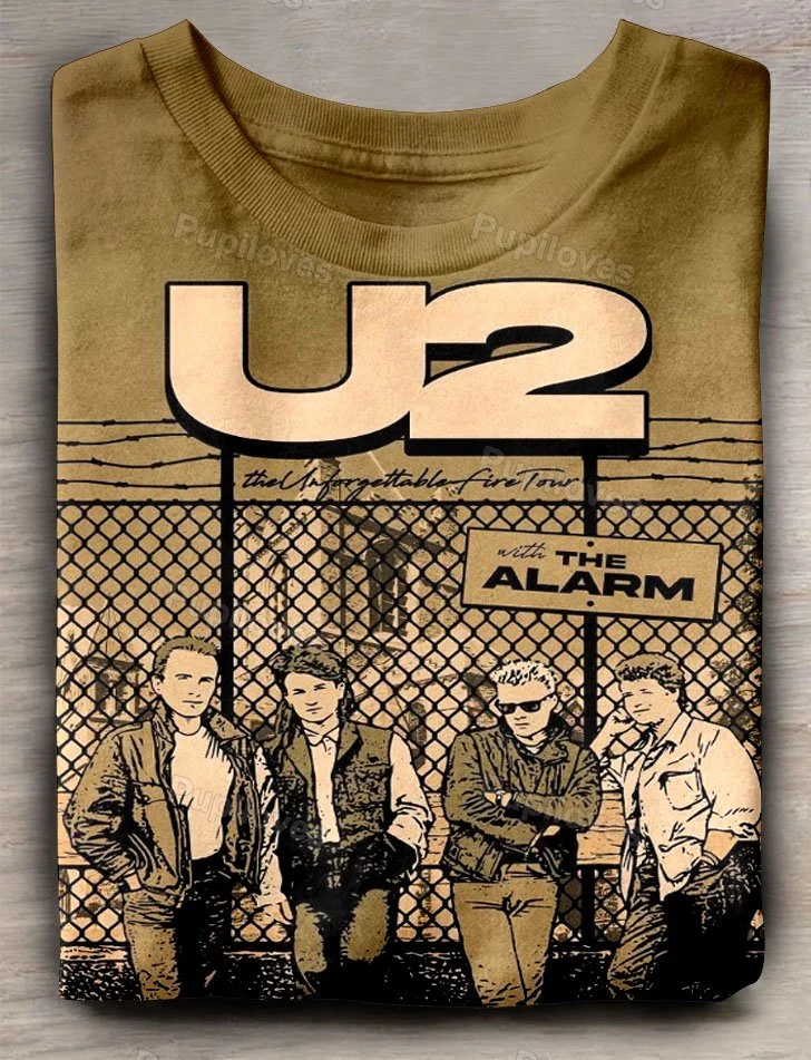 Pupiloves Pupiloves U2 Band Railing Art Print T-shirt