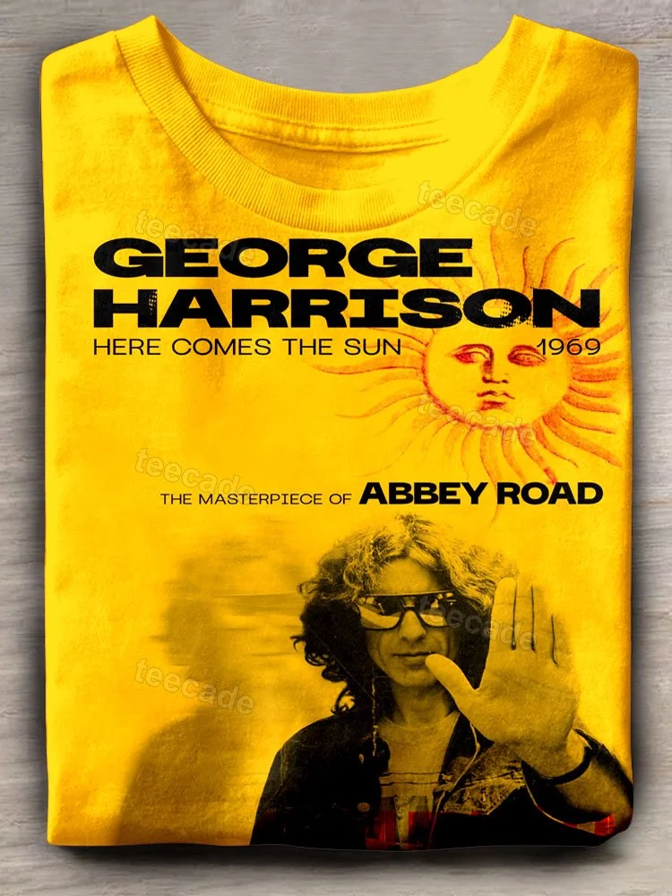 Teecade Teecade George Harrison Guitarist Here Comes The Sun T-shirt