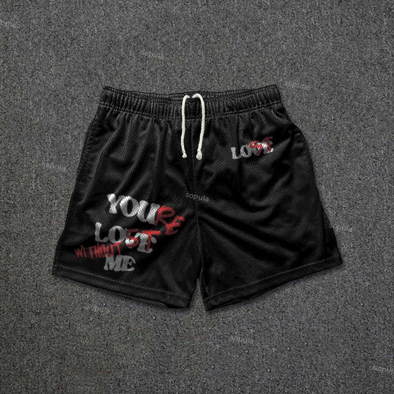 Sopula You Lost Me Printed Casual Mesh Shorts