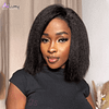 New Glueless Kinky Straight Black Gradient Light Brown Bob Wigs