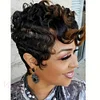 Short Curly Hair Wigs Women 4 Inch Pixie Cut Wigs