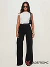 Goldie High Rise Wide Leg Jeans Black Petite