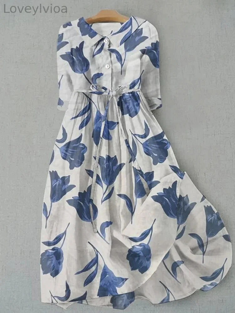 Women's Casual Art Floral Print Dress