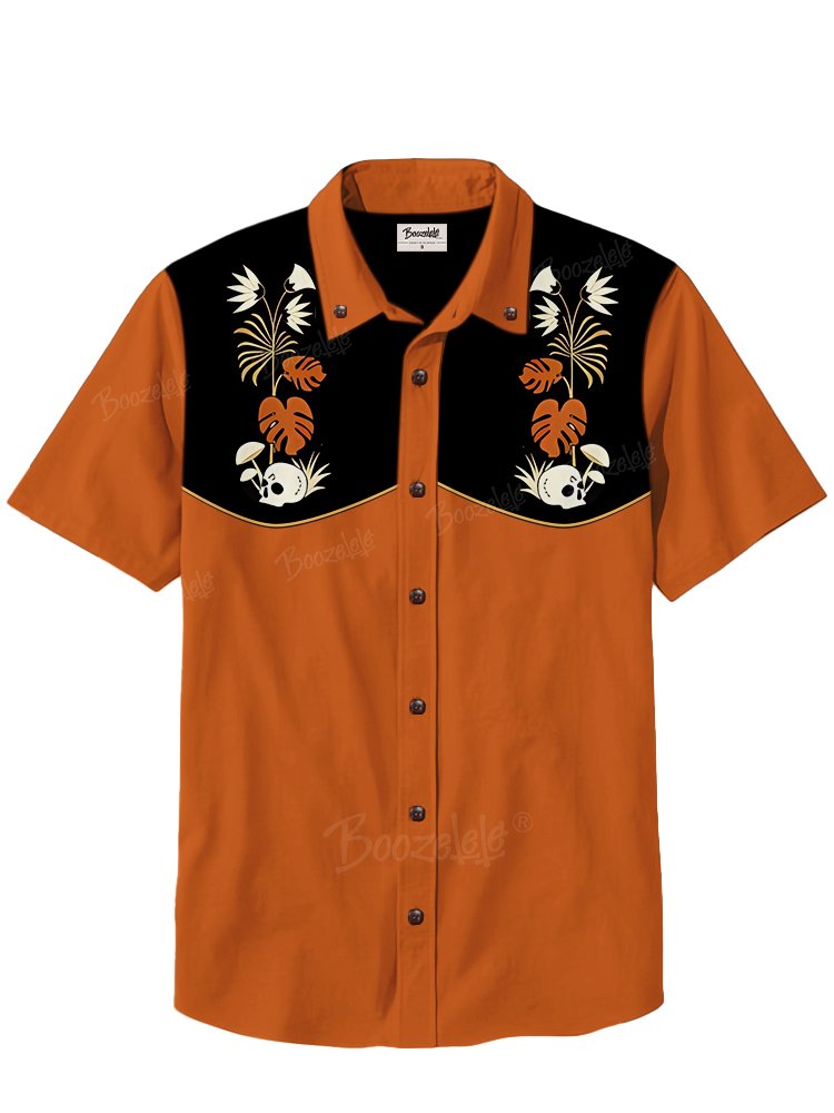 Skulls and Leaves - 100% Cotton Shirt