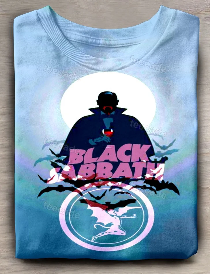 Teecade Teecade Black Sabbath Band Bat Art Print T-shirt