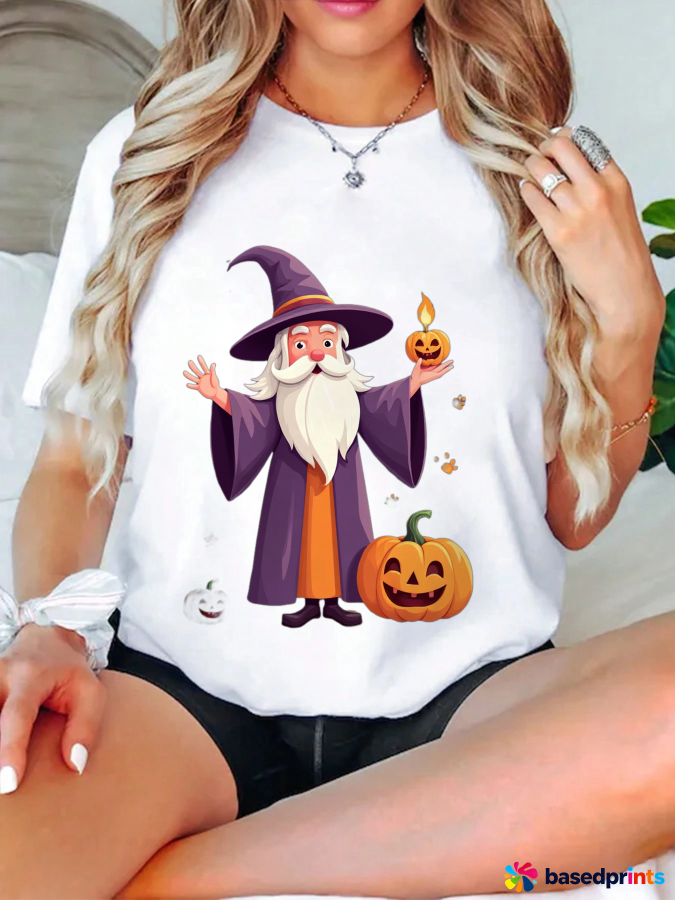 Halloween Wizard Pumpkin T-Shirt