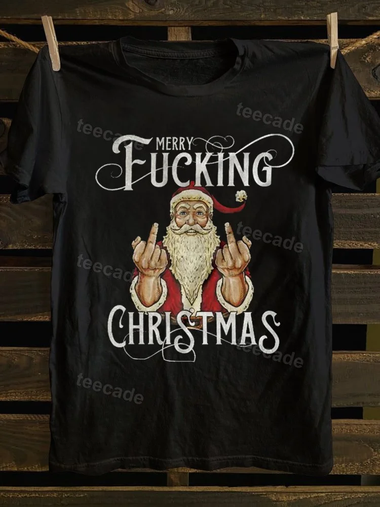 Teecade Teecade Fucking Santa Christmas T-shirt