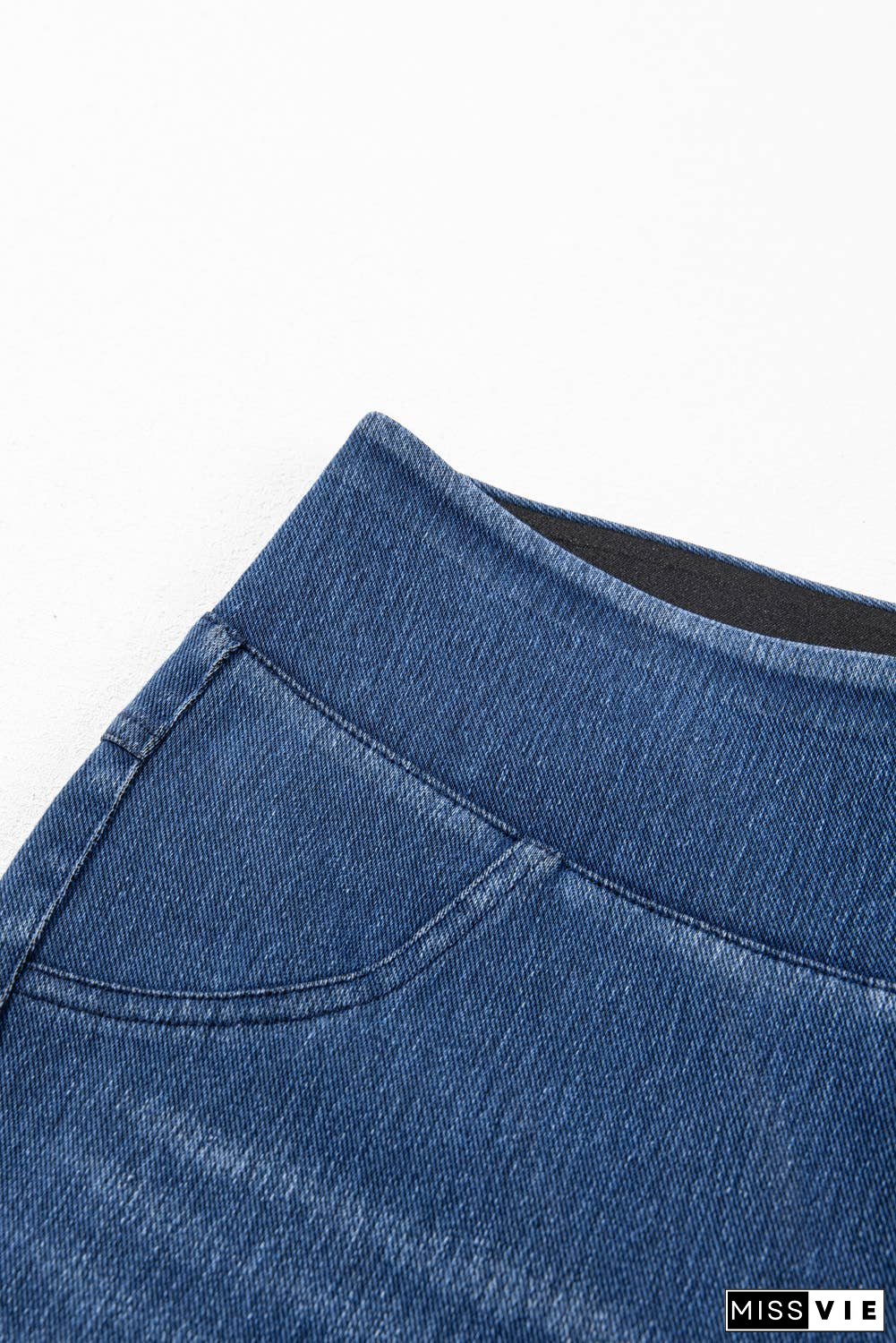 Elastic Waist Ankle Length Mid Waist Jeggings