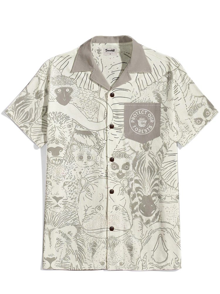 Protect Our Forests - 100% Cotton Cuban Collar Shirt