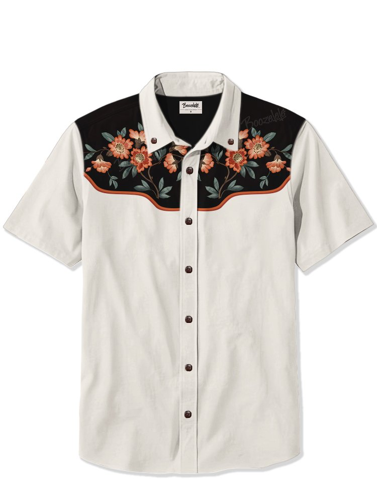 West Flower Cowboy - 100% Cotton Shirt
