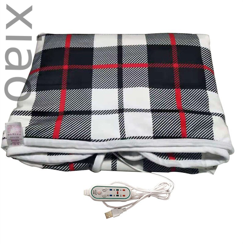New 140x80cm USB Charging Electric Blankets Warm Electric Heating Shawl Timing Function Heated Blanket Mink Velvet Warm Shawl
