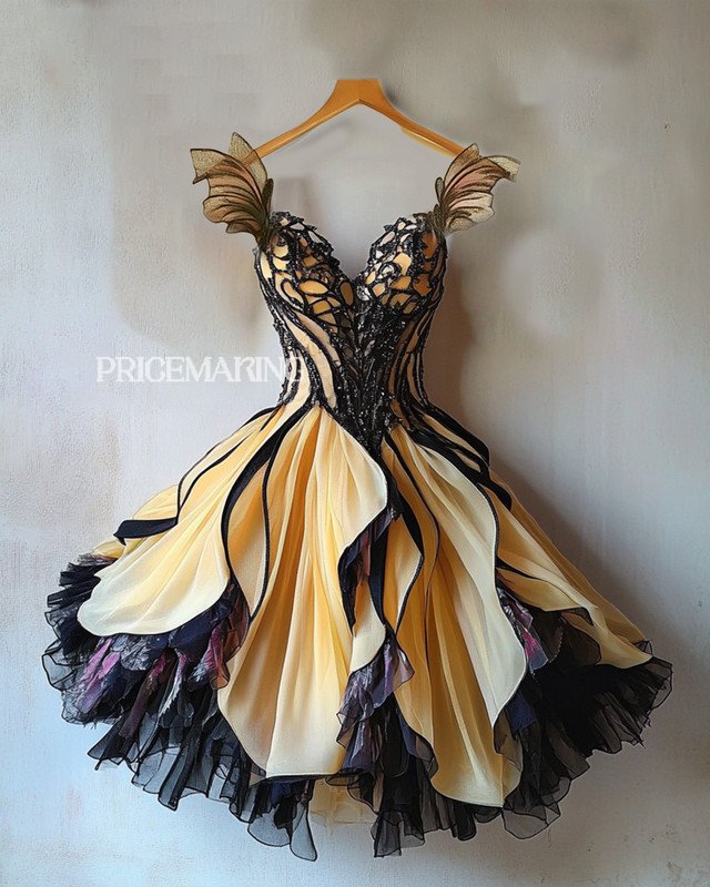 Summer fashion irregular multi-layered design dress f30a