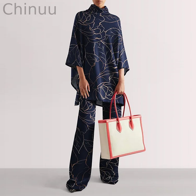 Retro Floral Prints Two Pieces Set