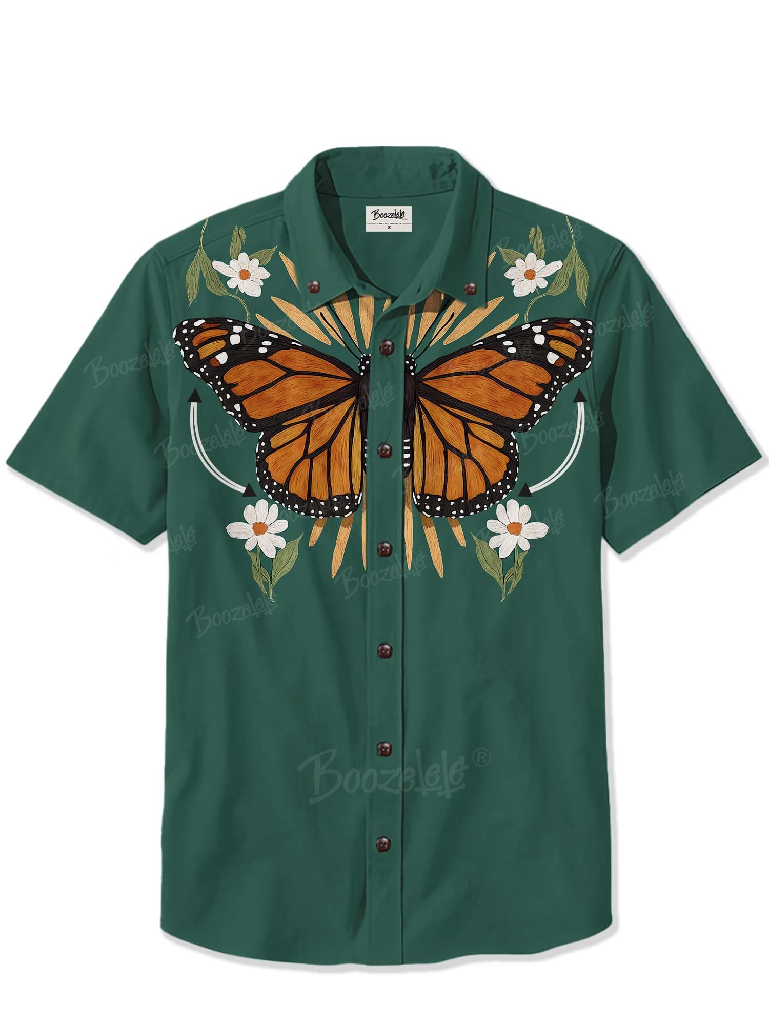 Butterflies And Flowers - 100% Cotton Shirt