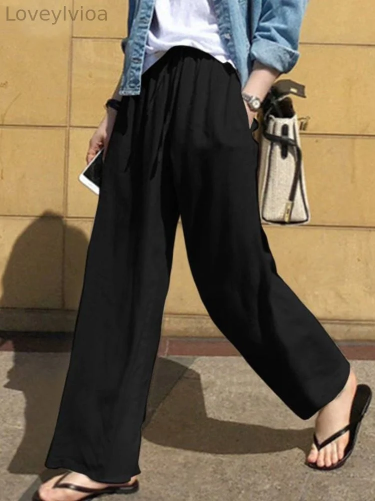 Simple Cozy Cotton Linen Casual Pants
