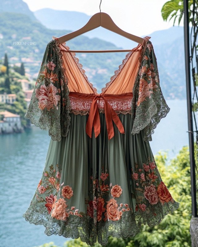 Summer Vacation Chiffon Contrast Top ad2a