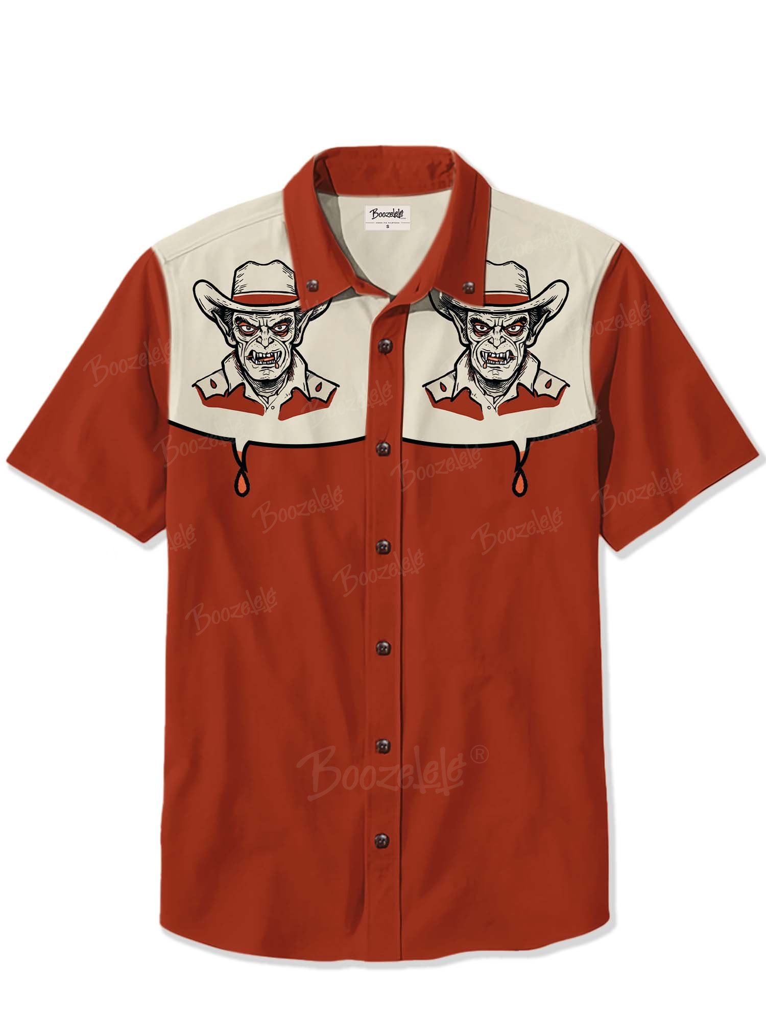 Western Classic Monster Vampire Cowboy - 100% Cotton Shirt