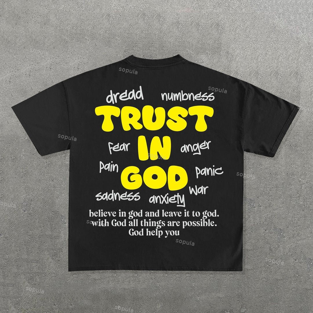Sopula Trust In God Graphic Cotton T-Shirt