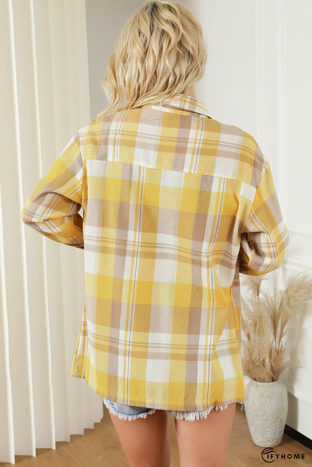 Plaid Button Up Patch Pocket Shirt | IFYHOME