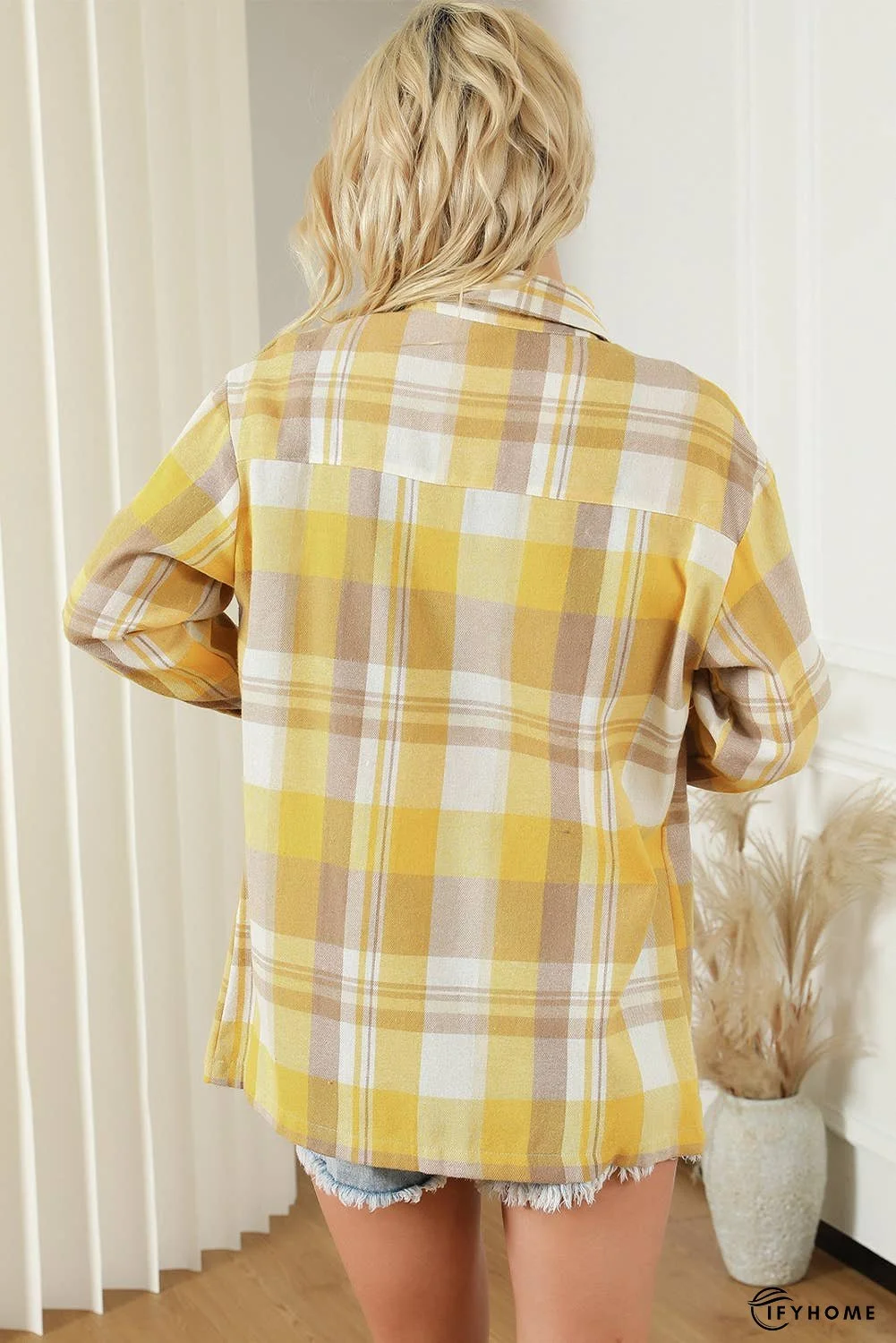 Plaid Button Up Patch Pocket Shirt | IFYHOME