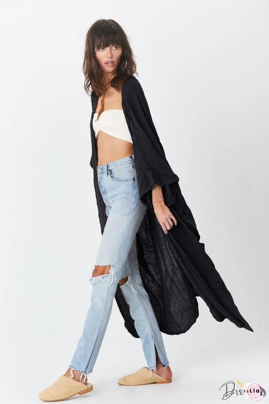 2025 New Women's Beach Cover Ups Long Kimono, Lightweight Sun Protective Swimwear Wrap, Loose Plus Size See Through Sheer Bathing Suit Outdoor Jacket, Swim Coverup Dress For Vacation, Pool, Swim Coverup Women, Swimsuit Coverup For Women