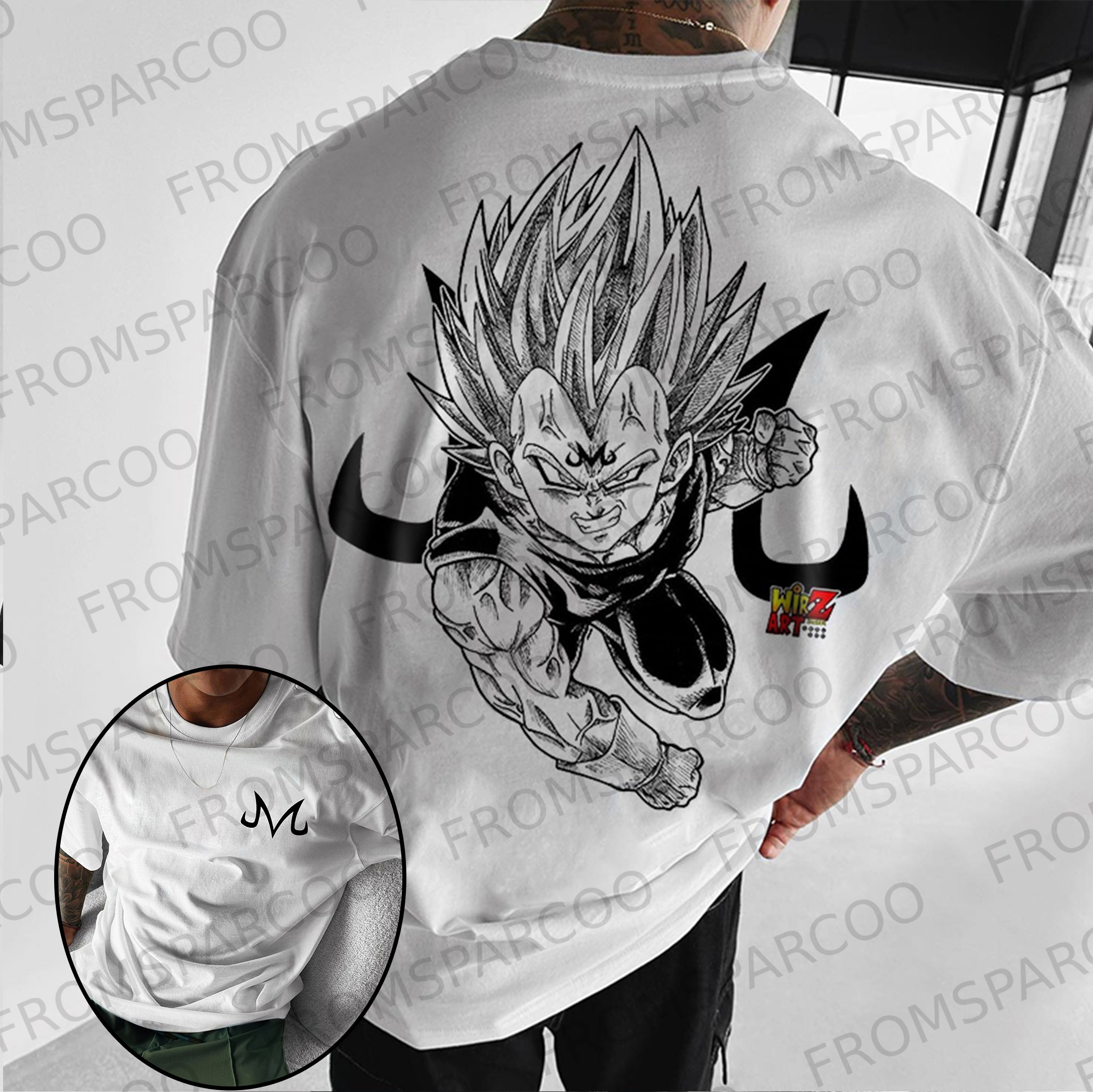 Loose Cartoon Printing Men's Short Sleeve T-shirt