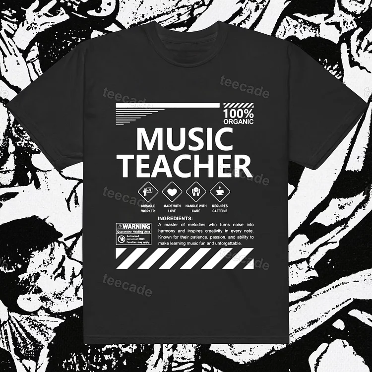 Teecade Teecade Music Teacher T-shirt