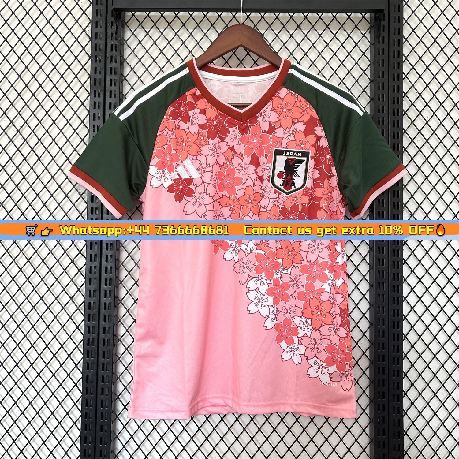 Japan 25-26 Red & Pink Flowers Special Edition Jersey - Fans Version