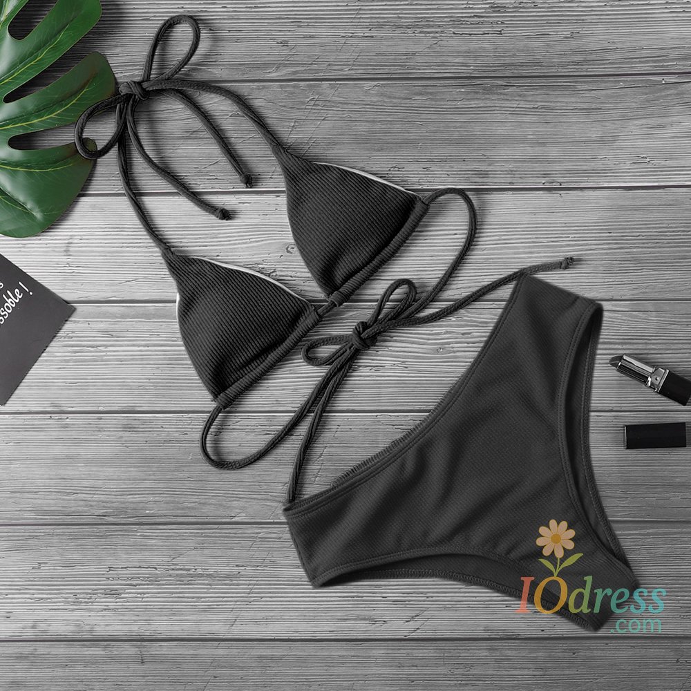 IO Dress Women's Sexy High Cut Bathing Suit, Female Swimsuit, Swimwear, Bandage Bikini Set, Beach Wear, 4 Colors, 2020