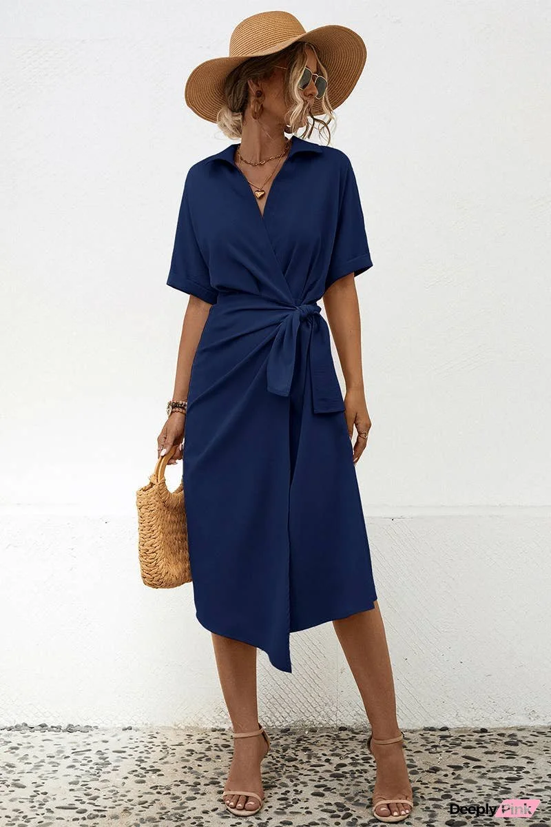 New Spring And Summer Short Sleeve Dress