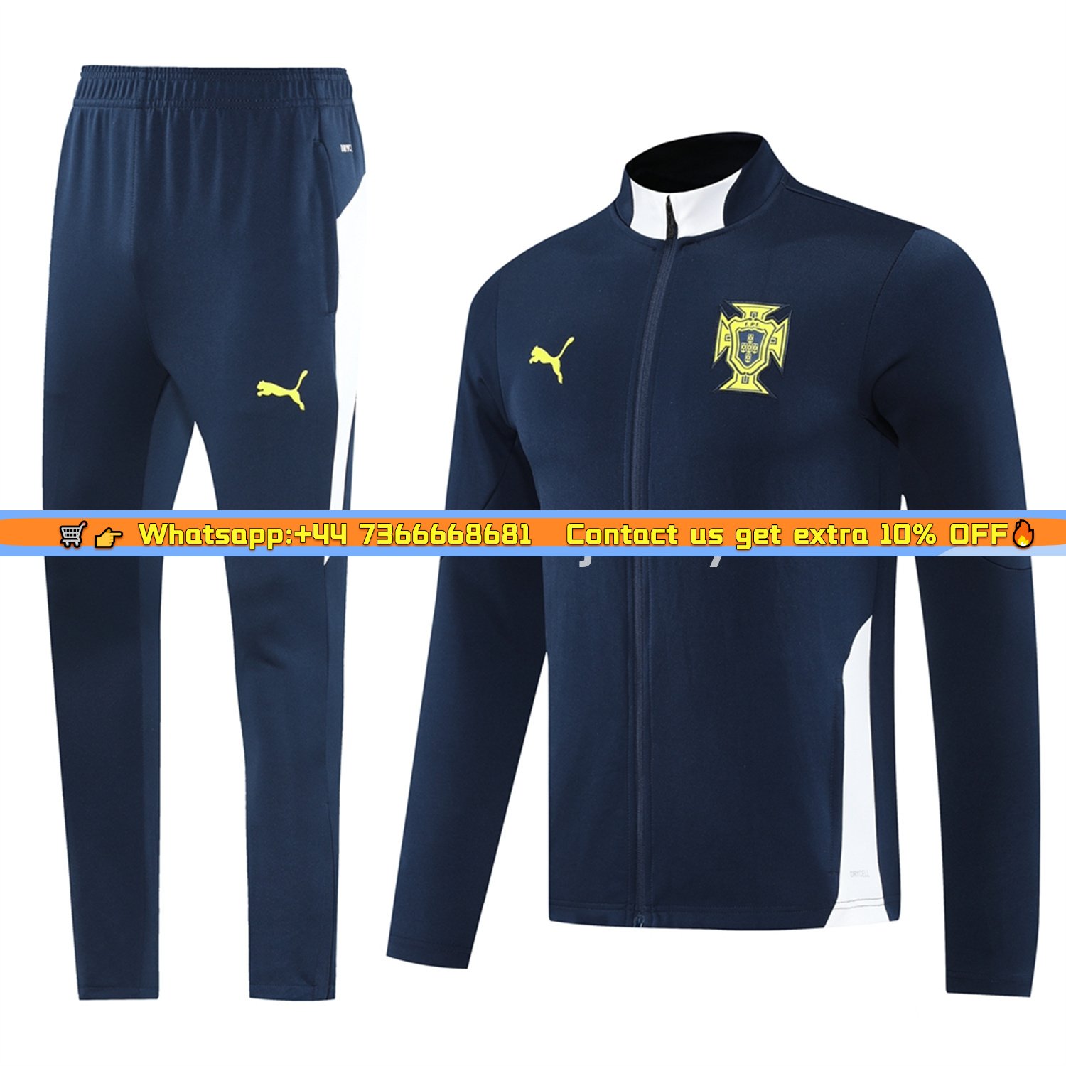 Portugal 25-26 Jacket Training Tracksuit - Deep Blue Jackets and Pants