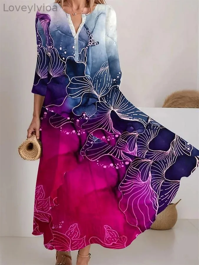 women's colorful printed dress