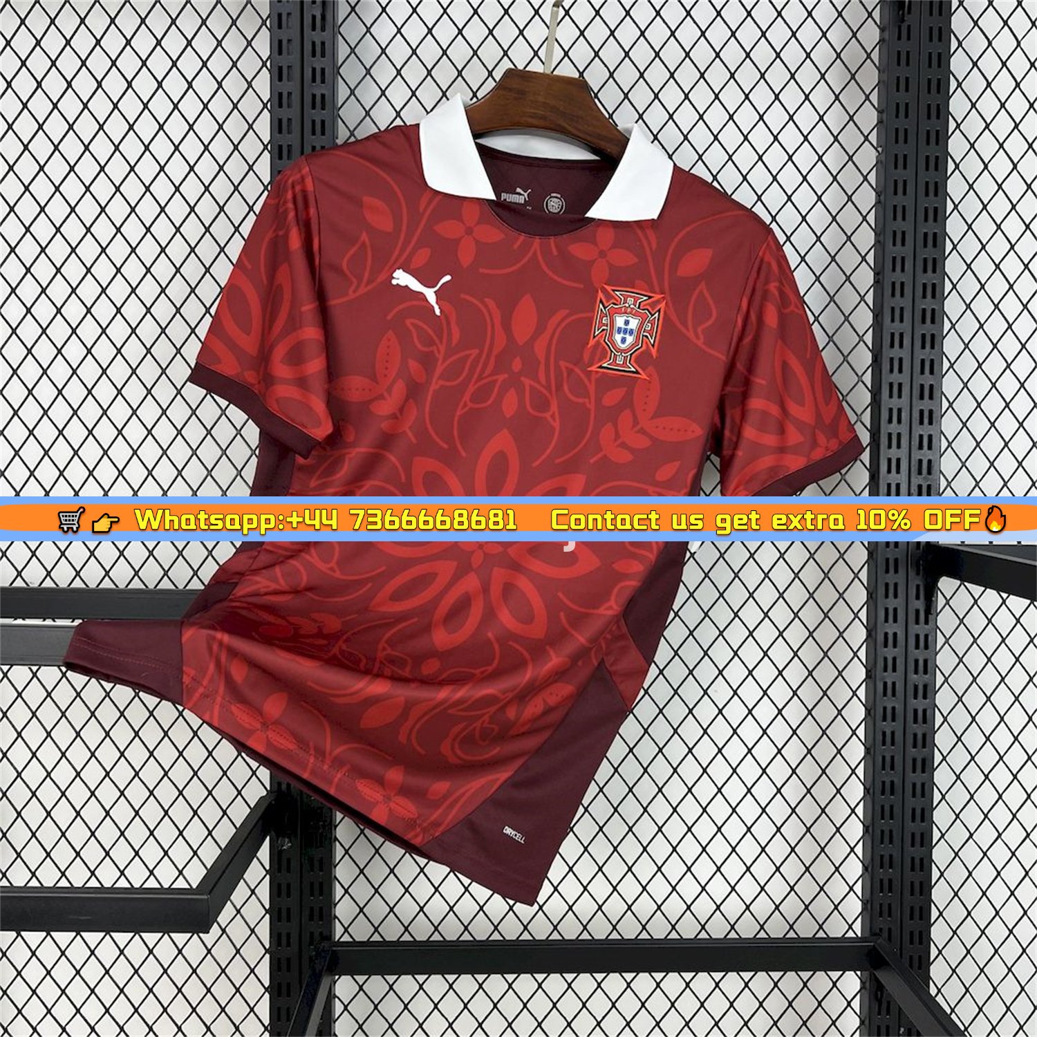 Portugal 2025-26 Red Flower Training Jersey - Fans Version