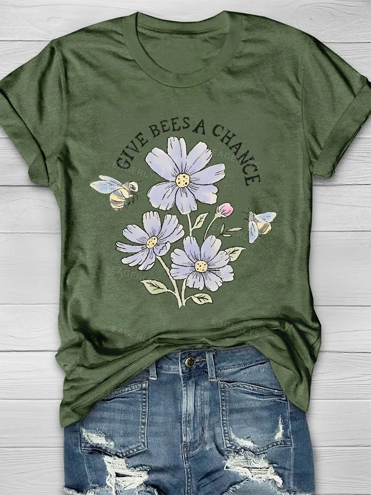 Eagerlys  Give Bees A Chance T-shirt Eagerlys