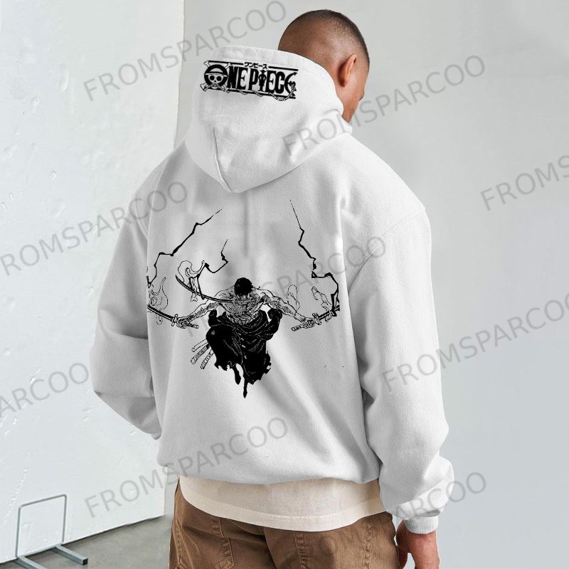 Casual Loose Print Hoodie