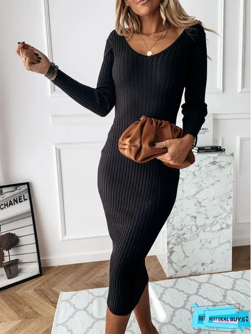 Womens Elegant Turtleneck Dress-Mustard Yellow Bodycon Fit Formal Everyday Outfits
