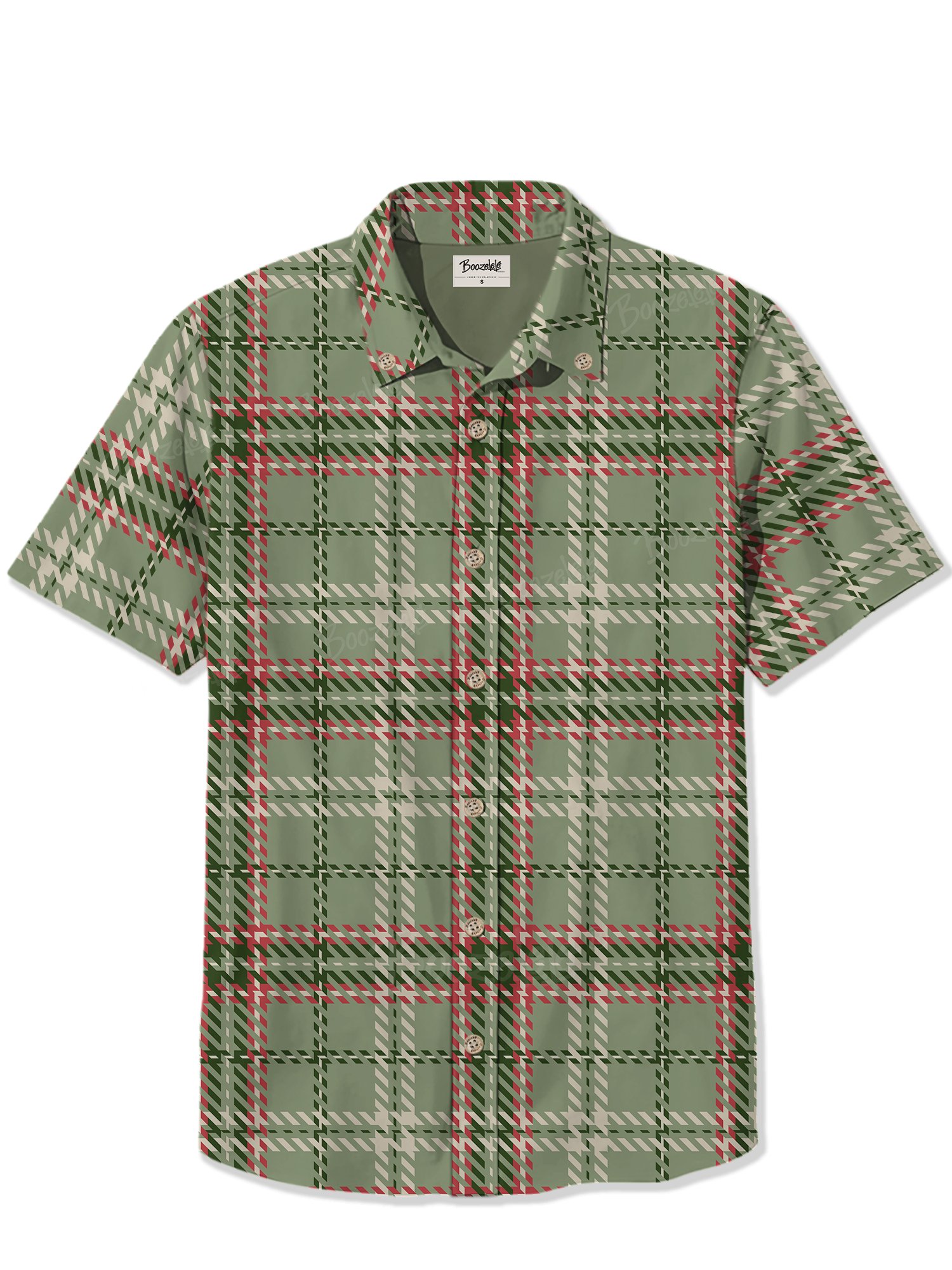 【Olena Kovalova X Boozelele】Christmas Tartan - 100% Cotton Shirt