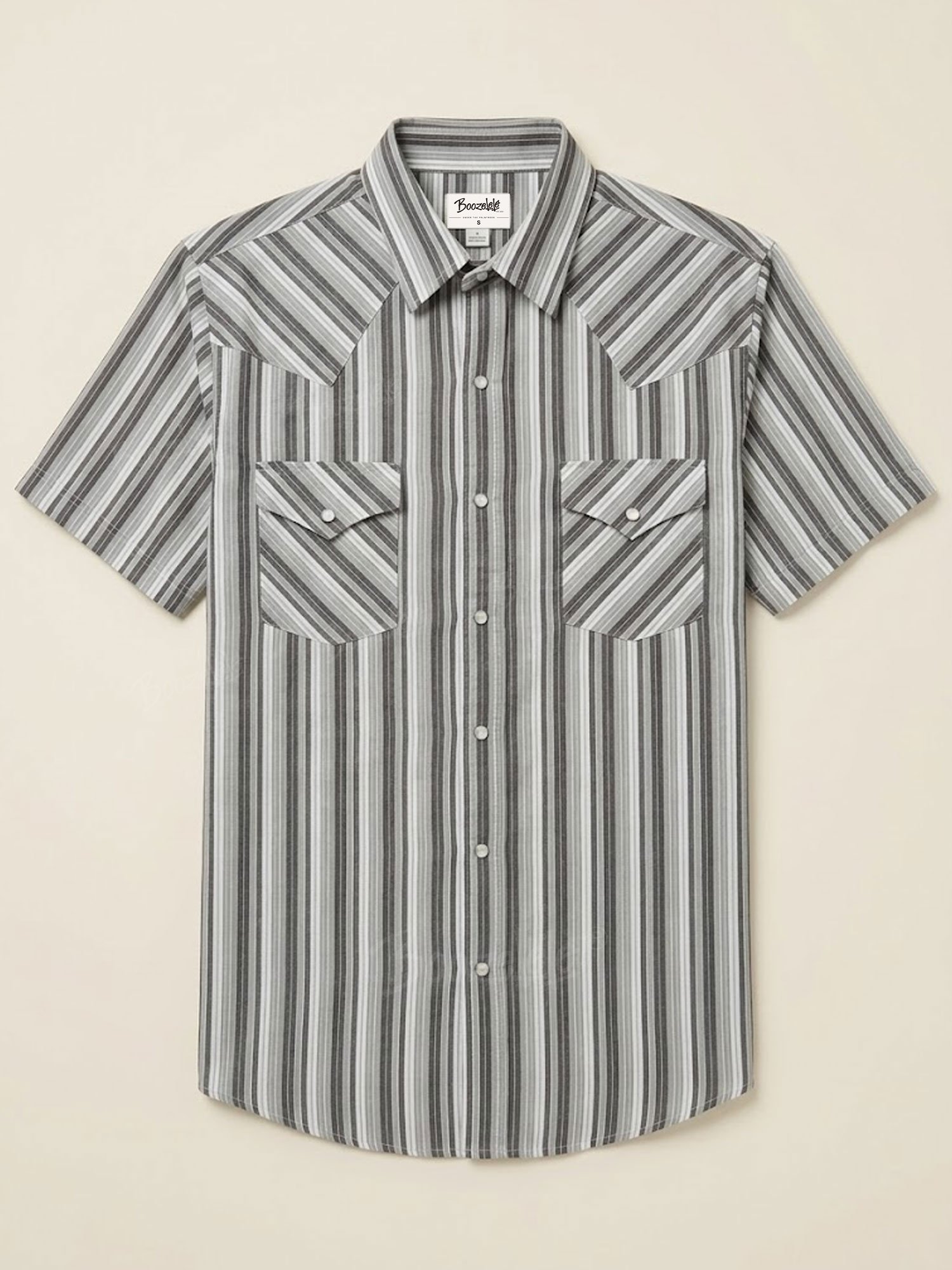2026 Trending American Vintage &mdash; Smoky Toned Pinstripe Slim-Fit Daily Casual Top