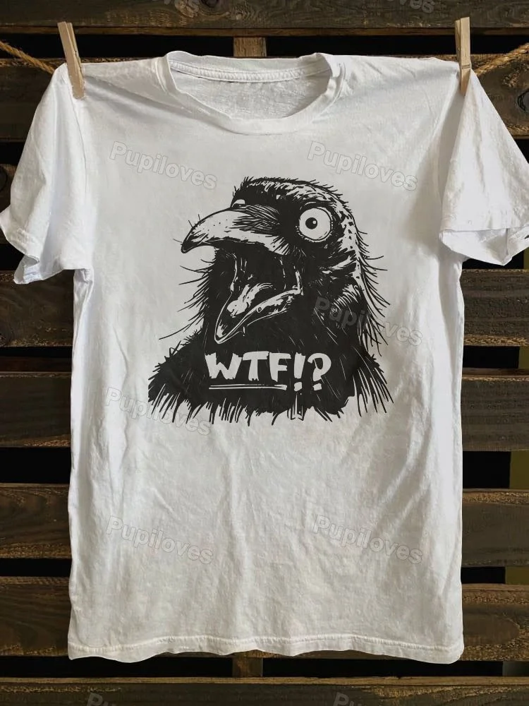 Pupiloves Pupiloves Wtf Crow T-shirt