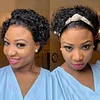 Glueless Short Curly Pixie Cut Bob Wig