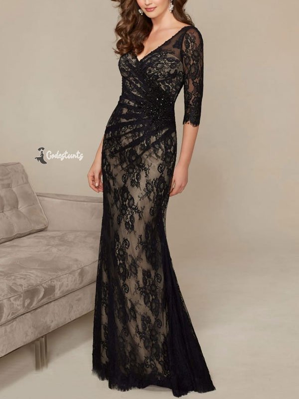 lace temperament hollow fishtail ladies dress