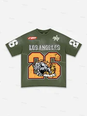 26 Legendary Animal Motion Vintage Graphic Washed T-shirt