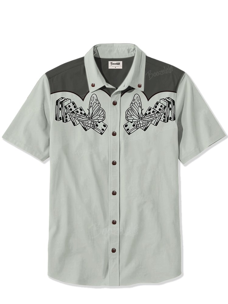 Butterfly Dominoes - 100% Cotton Shirt